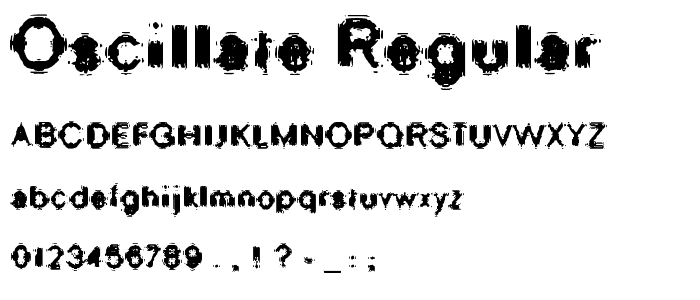 Oscillate Regular font